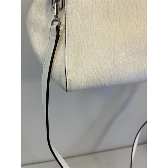 Calvin Klein White Satchel Handbag Silver Hardware Purse - Picture 9 of 15